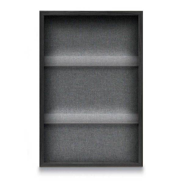 United Visual Products Outdoor Enclosed Combo Board, 48"x36", Satin Frame/Burgundy & Burgundy UVCB4836OD-BURGUN-DBURGU - main